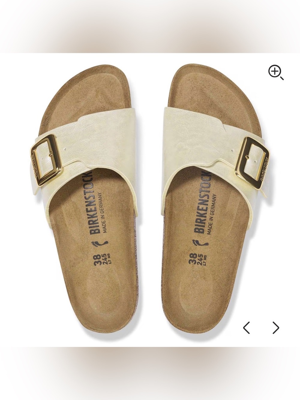Birkenstock Catalina Cushion Buckle Sandals - Graceful Pearl White - Size 40 - Picture 11 of 12